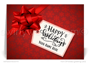 Professional Client Merry Christmas Happy Holidays Greeting Cards For Business