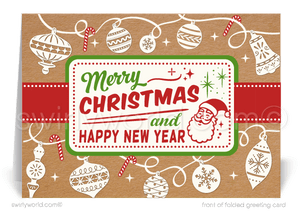 1950s Style Retro Mid-Century Modern Vintage MCM Merry Christmas Holiday Cards