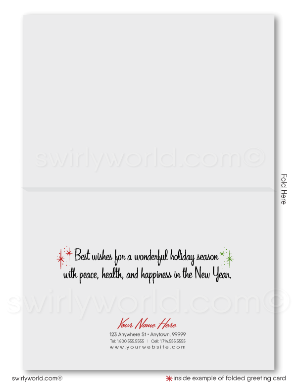 1950s Style Retro Mid-Century Modern Vintage MCM Merry Christmas Holiday Cards