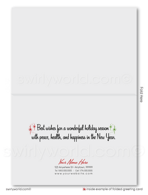 1950s Style Retro Mid-Century Modern Vintage MCM Merry Christmas Holiday Cards