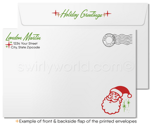 1950s Style Retro Mid-Century Modern Vintage MCM Merry Christmas Holiday Cards