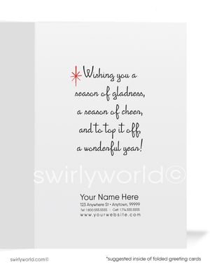 1950s Retro Vintage Mid-Century Modern Merry Christmas Holiday Cards