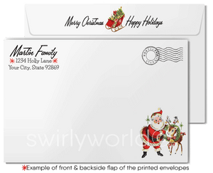 Vintage Christmas Cards - Retro Holiday Cards with Mid-Century Typography & Starburst Design
