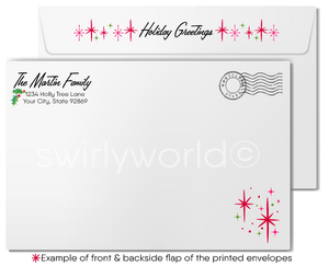 1960s Retro Mid-Century Atomic Mod Style Kitschy Puppy Dog Vintage Christmas Cards