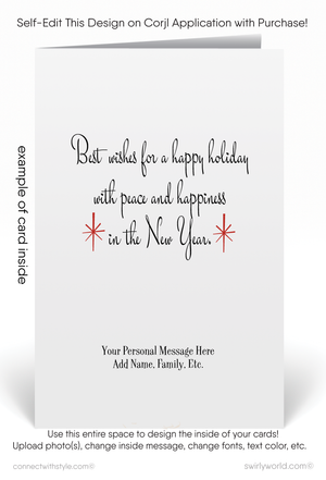 1950s Vintage Santa Claus Christmas Holiday Cards