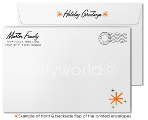 1960s Retro Holiday Cards - Vintage Cabin Christmas Card | Mid Century Style