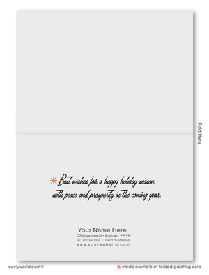 1960s Retro Holiday Cards - Vintage Cabin Christmas Card | Mid Century Style