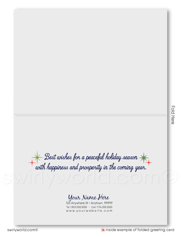 Business Christmas Tree Lot Season's Greetings Holiday Cards for Customers