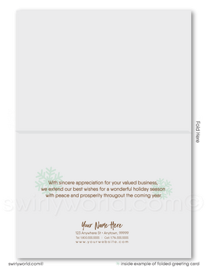 Modern City Architecture Christmas Scene Holiday Cards for Commercial Realtors