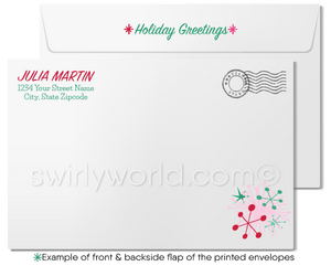 Retro Cute Christmas Holiday Greeting Cards for Women in Business