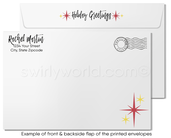 Cute Neighborhood Houses Holiday Greeting Cards for Realtors