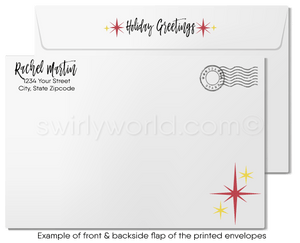 Cute Neighborhood Houses Holiday Greeting Cards for Realtors