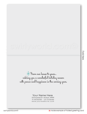 1960s Mid-Century Modern Eichler Home Interior Retro Starburst Christmas Cards