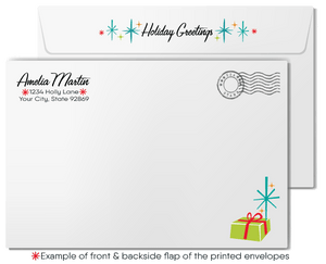 1960s Mid-Century Modern Eichler Home Interior Retro Starburst Christmas Cards