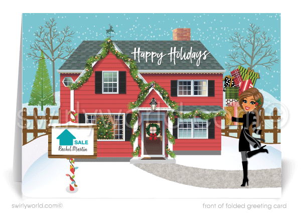 cute holiday christmas cards for realtors real estate agents