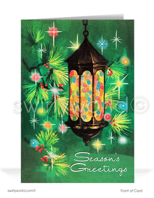 Retro 1960s Vintage Atomic Starburst Mid-Century Modern Christmas Cards