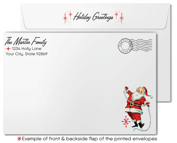 DIGITAL Retro Mid-Century Atomic Modern 1960s Vintage Christmas Holiday Cards