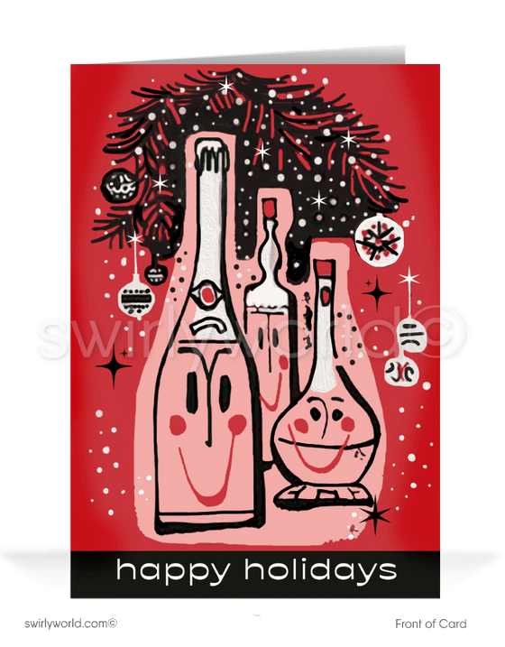 DIGITAL Retro Mid-Century Atomic Modern 1960s Vintage Christmas Holiday Cards