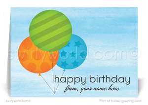Corporate professional company happy birthday greeting cards for business customers.