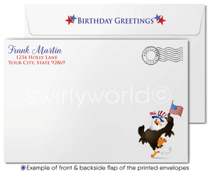 Business Corporate Patriotic American Happy Birthday Cards for Customers