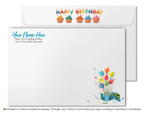Corporate Business Watercolor Company Happy Birthday Cards For Customers