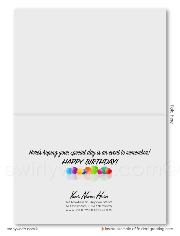 Corporate Gender Neutral Company Happy Birthday Cards For Customers