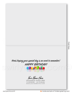 Corporate Gender Neutral Company Happy Birthday Cards For Customers