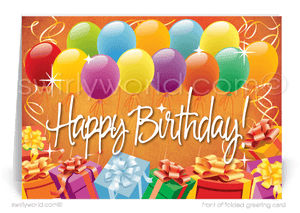 Corporate Gender Neutral Company Happy Birthday Cards For Customers