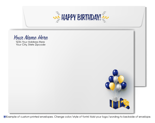 Professional Corporate Business Happy Birthday Greeting Cards For Customers
