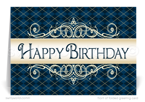 Special Godson Birthday Cards For Him - Navy Blue Male Birthday Card For Family - View #11