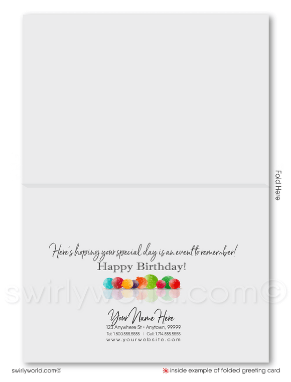 Corporate Gender Neutral Watercolor Company Happy Birthday Cards For Clients