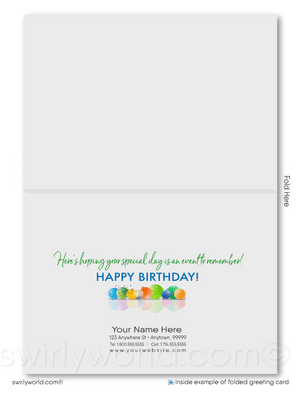 Gender Neutral Corporate Business Employee Happy Birthday Greeting Cards