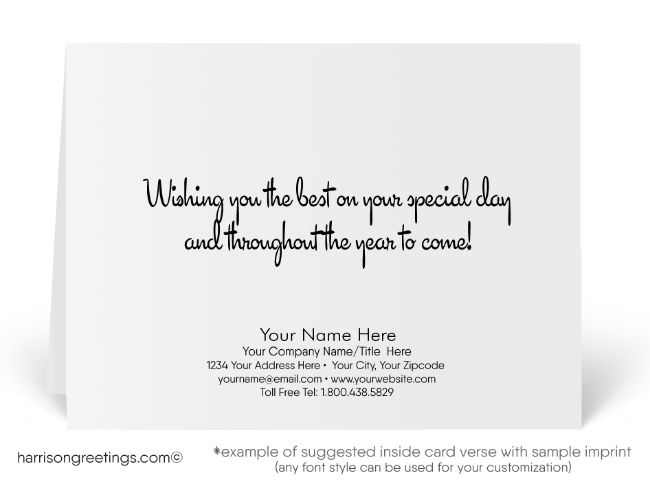 1950's Mid-Century Atomic Modern Retro Boomerang Happy Birthday Cards