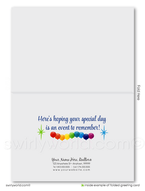 Gender Neutral Happy Birthday Cards for Corporate Business Customers