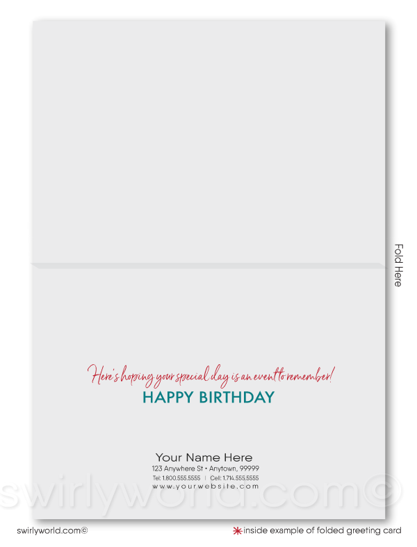 Gender Neutral Employee Company Business Happy Birthday Greeting Cards