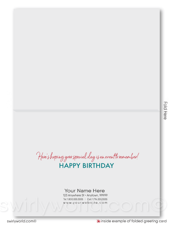 Gender Neutral Employee Company Business Happy Birthday Greeting Cards