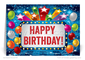 Corporate Company Business Professional Happy Birthday Cards for Customers.