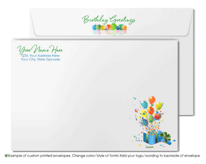 Contemporary Gender Neutral Corporate Company Happy Birthday Greeting Cards
