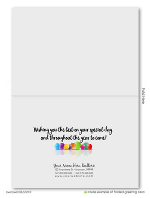 Exclusive Balloons Professional Happy Birthday Business Greeting Card