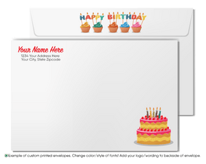 Rustic Corporate Company Professional Happy Birthday Cards for Business