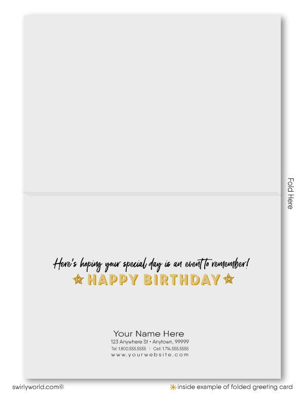 orporate Company Business Professional Happy Birthday Cards for Customers.
