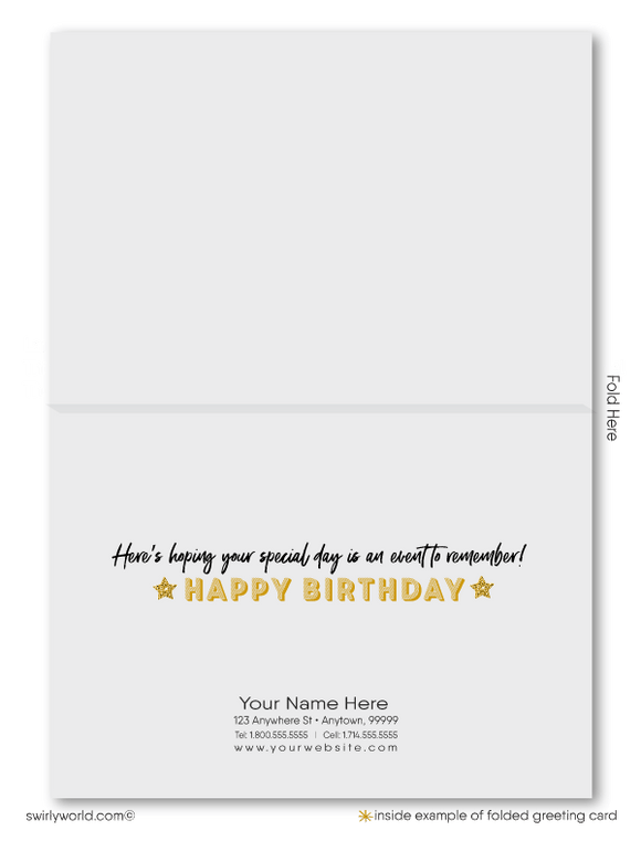 orporate Company Business Professional Happy Birthday Cards for Customers.