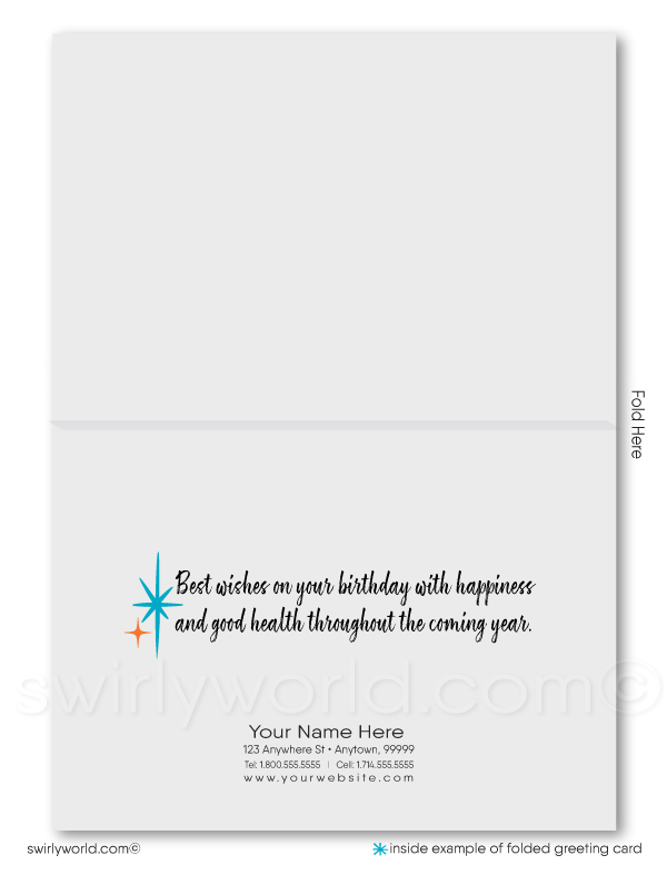 Gender Neutral Corporate Company Business Happy Birthday Greeting Cards
