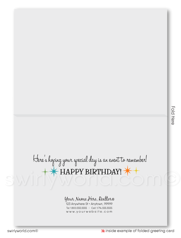 Corporate Gender Neutral Business Happy Birthday Greeting Cards for Customers