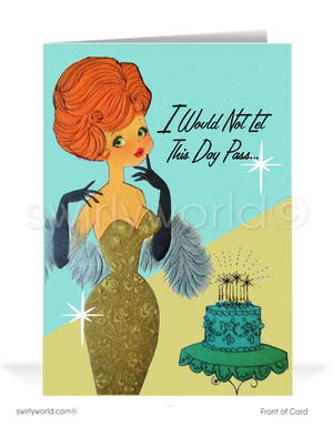 Vintage mid-century modern 1950's happy birthday cards.