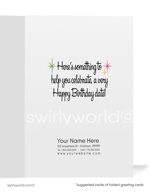 Retro Modern 1950's Happy Birthday Cards for Women