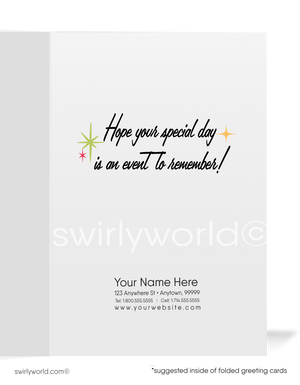 Retro Vintage Mid-Century 1950s Happy Birthday Cards