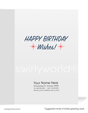 Retro 1950's Vintage Sailing Happy Birthday Cards