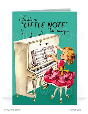 1950's Retro Mid-Century Style Vintage Happy Birthday Cards