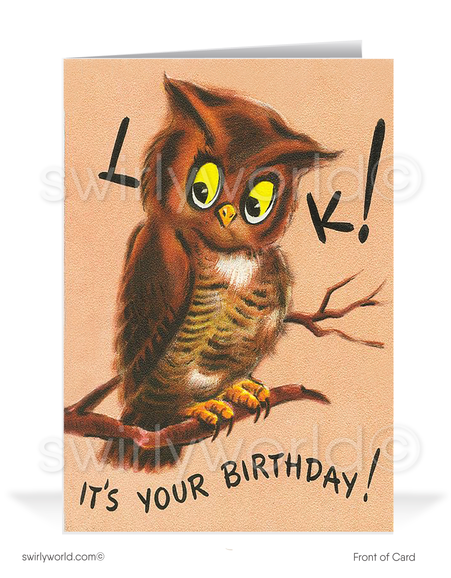 Owl Happy Birthday Card